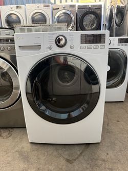 LG white front load gas dryer