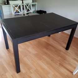 Ikea Dining Table Dark Brown Extendable