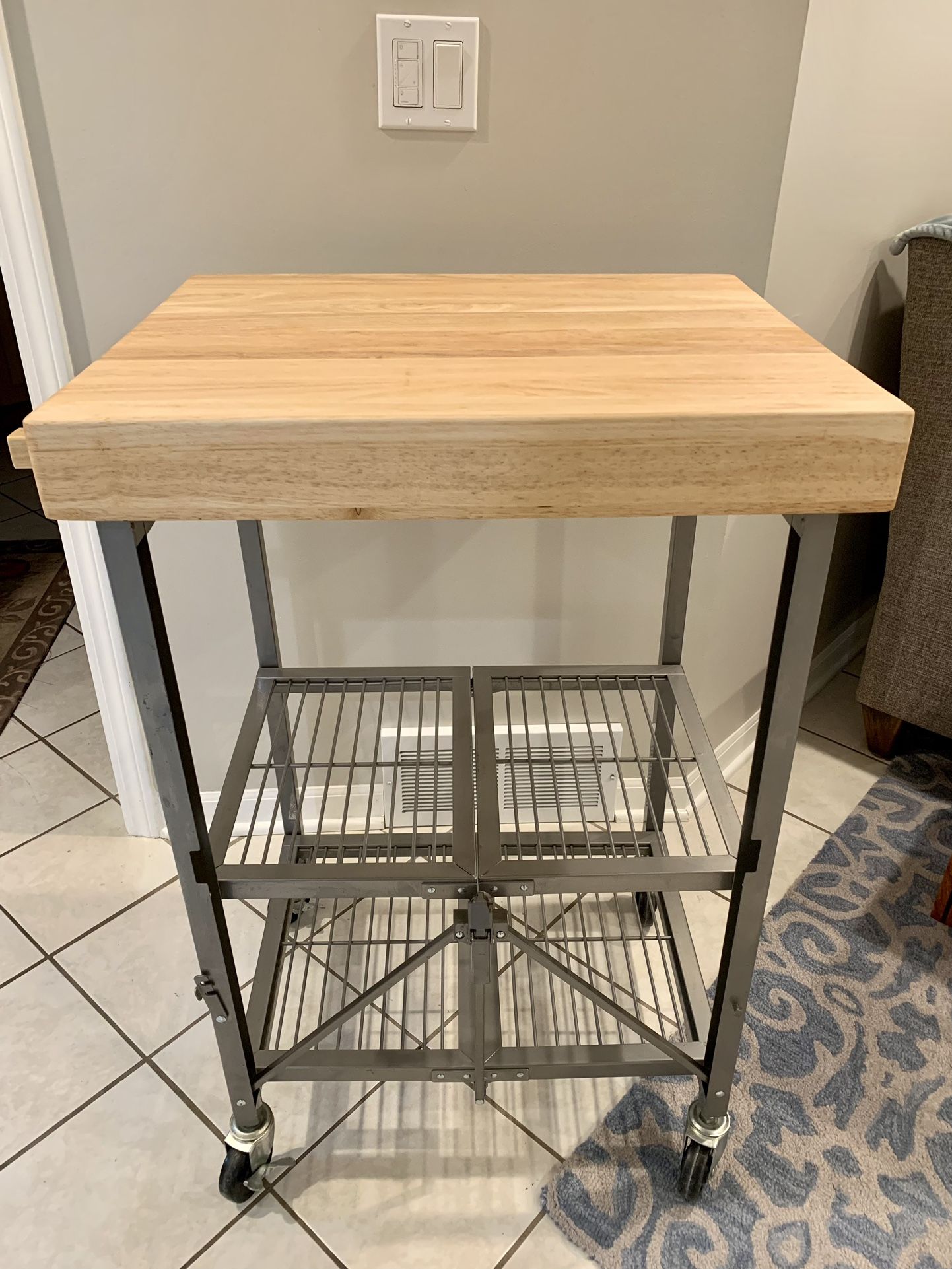 Collapsible Butcher Block Table