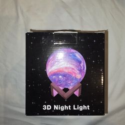 3D Night Light Moon 5.9 Inch Led Lamp  With Remote And Stand