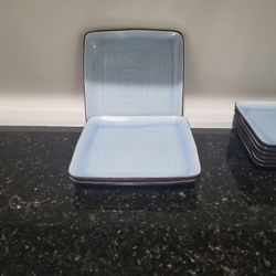 Serving Dishes Remington Style Brownw/blue Interior 