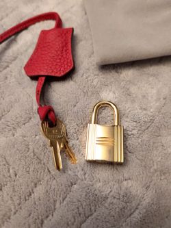 Authentic hermes 24k gold plated lock