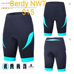 Women's NWT Cycling Shorts With 3D Gel Padded BERDY
