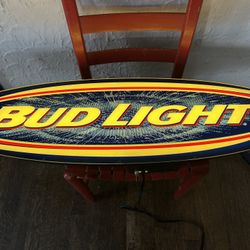 Vintage Bud Light Sign Lights Up