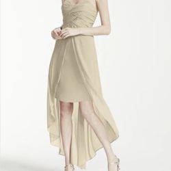 David’s Bridal Hi Low Strapless NWT Bridesmaid Dress