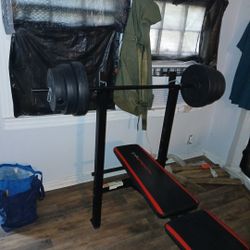 Weight Bench And 90lbs Weight
