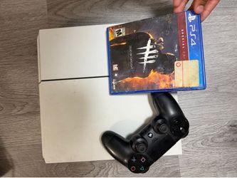 Ps4 white with controle  and game low version