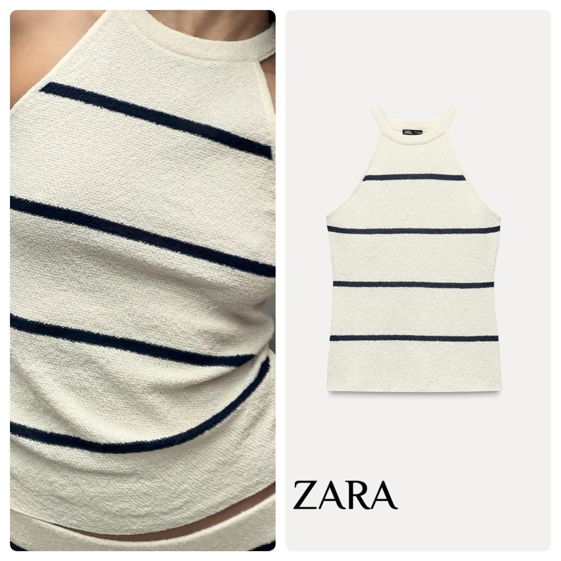 ZARA WOMEN - CUTWORK HALTER TOP