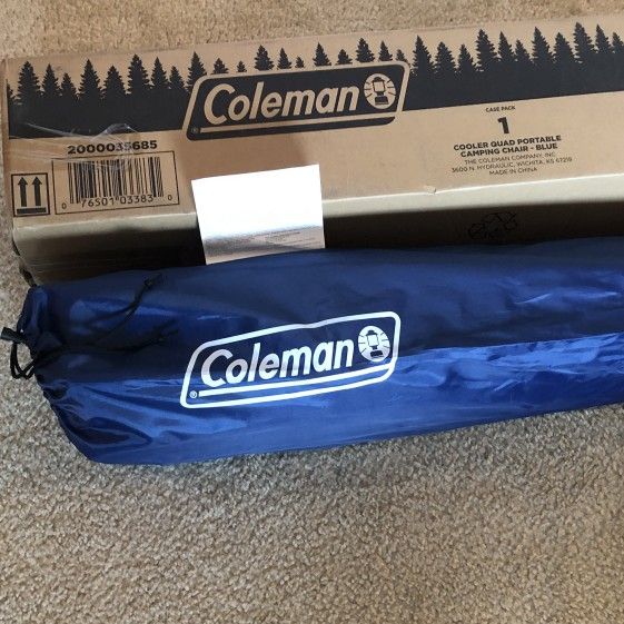 Coleman Cooler Quad Portable Camping Chair NEW