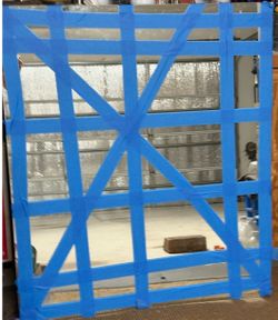 Mirror wall type 3/16” x 36” x 42”
