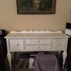 White Wood Buffet Or Sideboard 