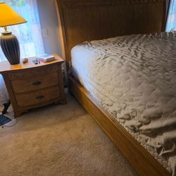 King bed frame  with 2 night stands