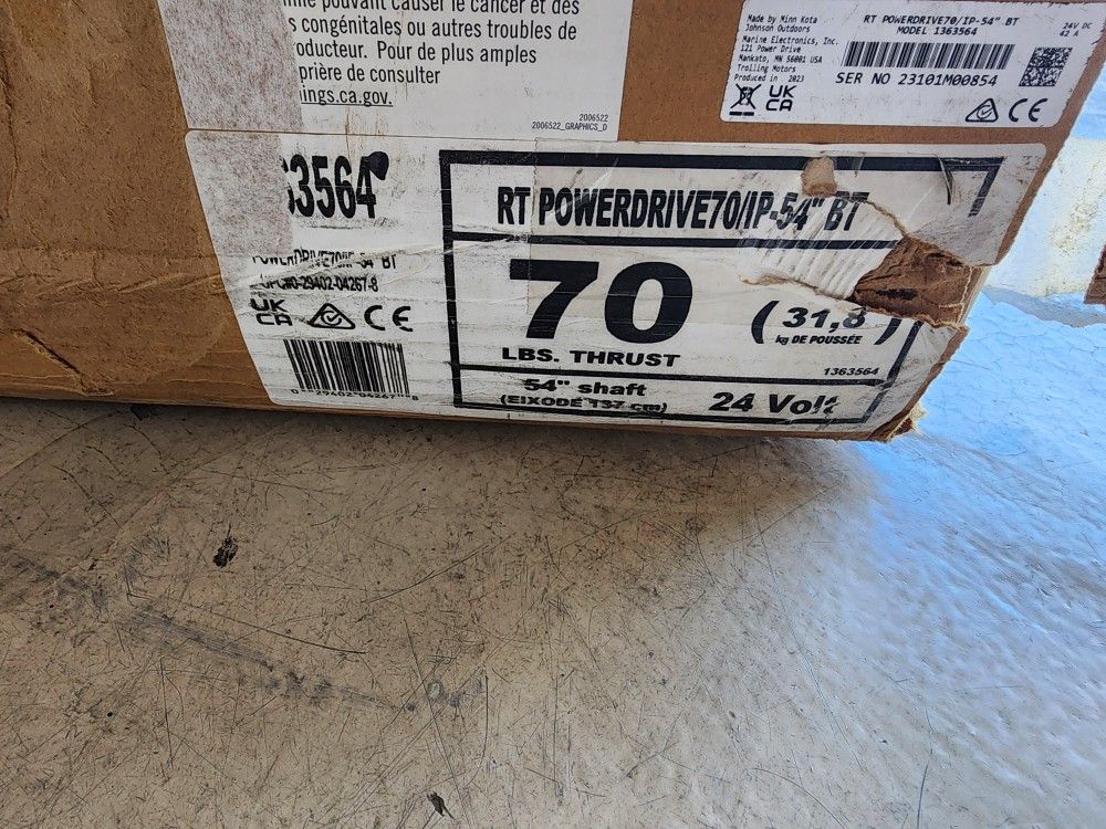 24 Volt Trolling Motor Minnkota Powerdrive . NEW.