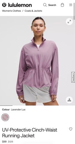 Lululemon UV protective cinch waist run jacket size XL