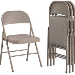 Cosco Fabric Folding Chairs with Padded Seat & Back, 4-Pack