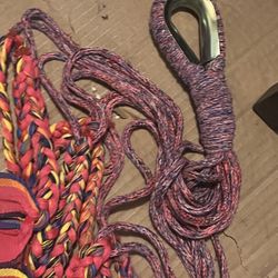 11ft Heavy-Duty Woven Hammock – Hand-Braided Loops, Tropical Vibes