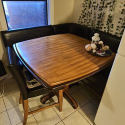 Hightop Kitchen Table With Bench And Chairs 