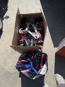 Large Lot of Mixed Plastic Clothes Hangers