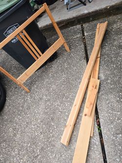Twin bed frame and slats