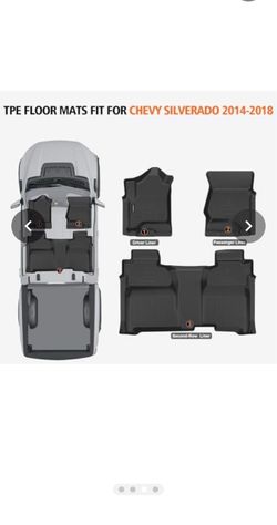 TPE Floor Mats for Chevy Silverado 2014-2018