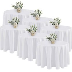 6 White Table Cover 120” 