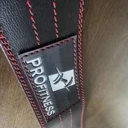 Weightlifting Belt Black Red Heavy Duty Profitness Brand