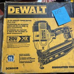 Dewalt DCN660B 16 Ga Angled Finish Nailer