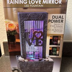 Raining Love Mirror LED Fountain 