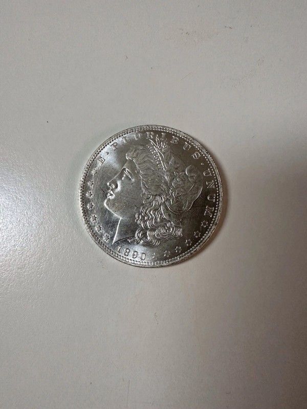1890-CC Morgan Silver Dollar. Carson City Mint. Good Details