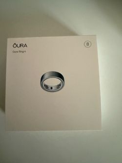 Oura Ring (new) Gen4 Brush Silver (Size 8)