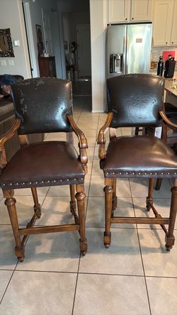 Bonded leather bar stools