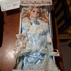 Vintage Porcelain Doll In Box