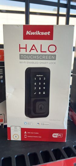 Kwikset HALO Select Touchscreen Wi-Fi & Matter Smart Lock Deadbolt ā Matte Black ā SOLD AS IS Retail Price: $223.80 + tax (~$244) Condition: New Kw