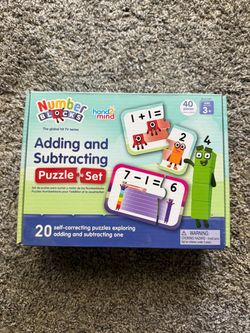 hand2mind Numberblocks Adding & Subtracting Puzzle Set, 40 pieces / 20 puzzles.