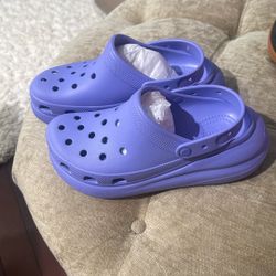 Purple Platform Crocs 
