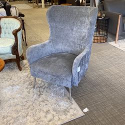 Mod Grey Wingback Chair 