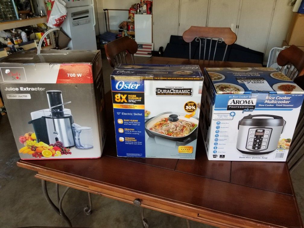 Juicer, Skillet, Rice Cooker..New