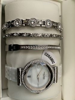 anne klein new york watches diamond marker ceramic bracelet