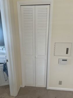 White Louvre door