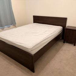 Queen Bed Frame, Nightstand, Tv Stand 