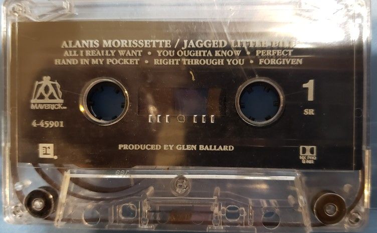 VINTAGE COLLECTABLE MUSIC CASSETTE TAPE ALANIS MORISSETTE JAGGED LITTLE PILL