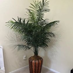 Artificial palm plant In a Decorative Pot