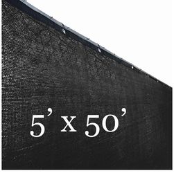 FENCE SCREEN - 5 x 50 Privacy Screen BLACK 5x50