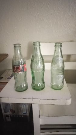 Old antique coke and Dr pepper bottles