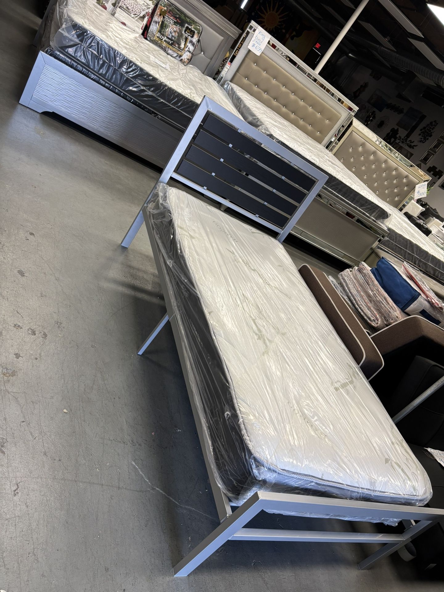 Bed Frame Twin With Mattress Available