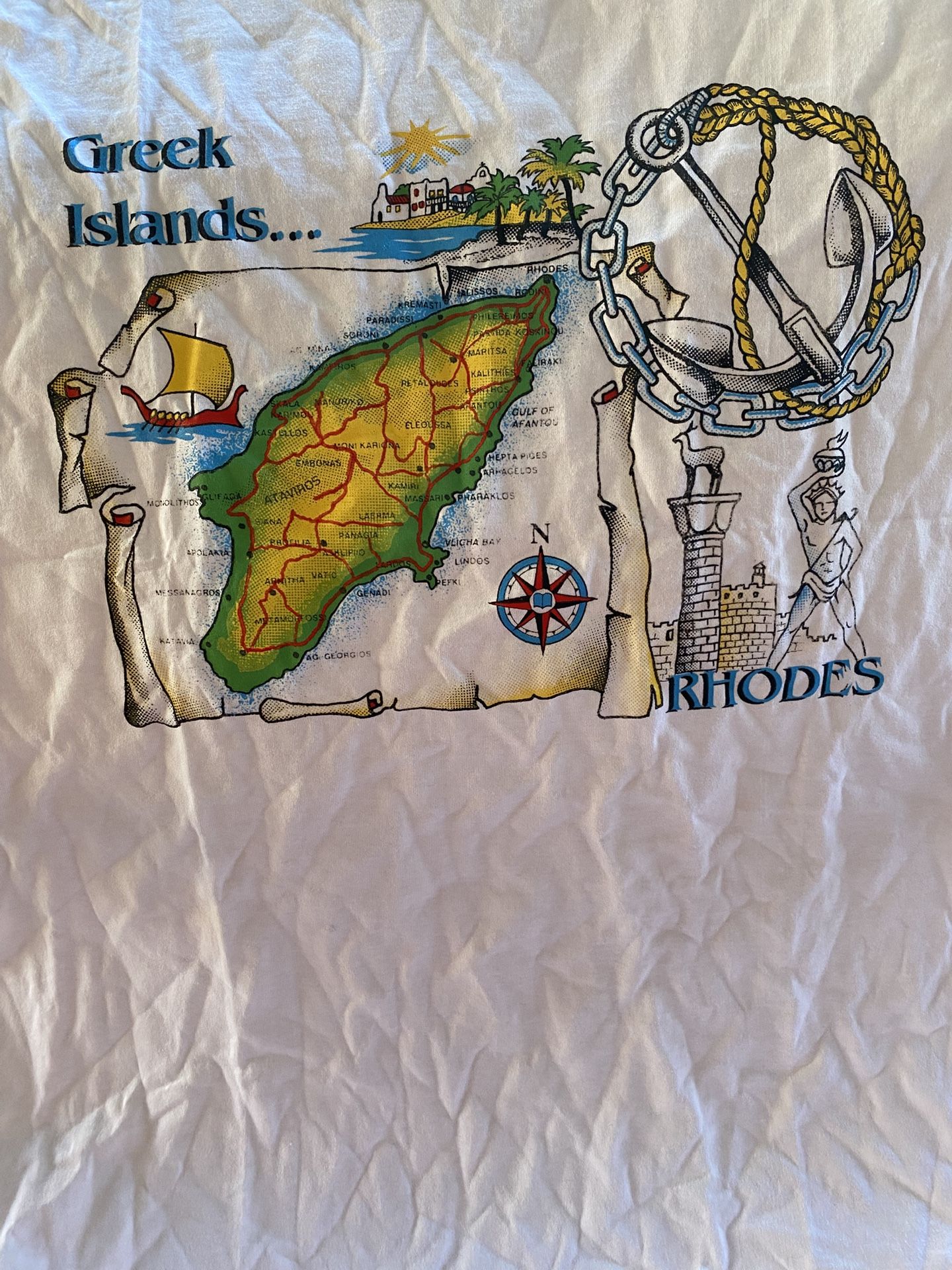 Vintage Unisex Greek Islands Rhodes Greece T-Shirts $15 each or 2 for $20 (Mix & Match) (14 available)