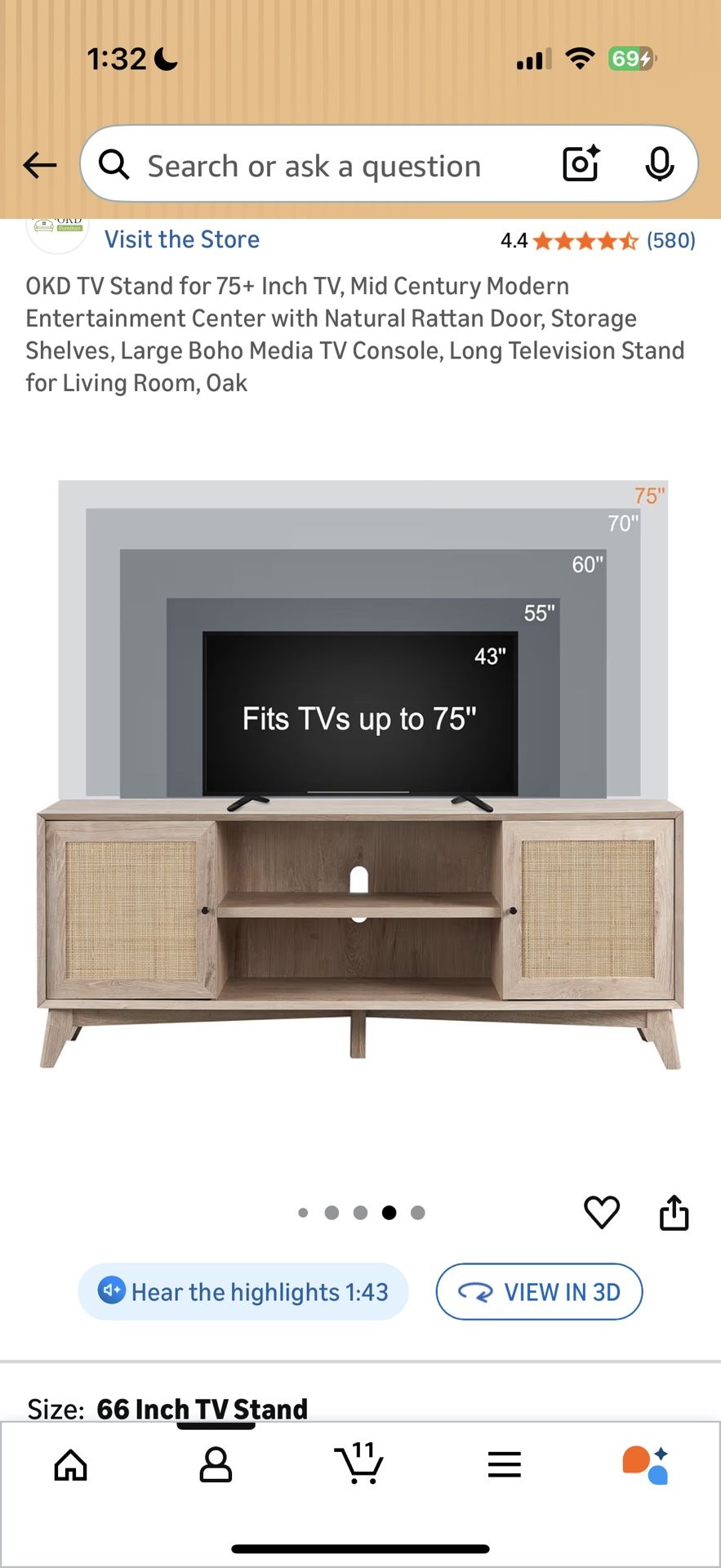 Brand New Media Stand In Box