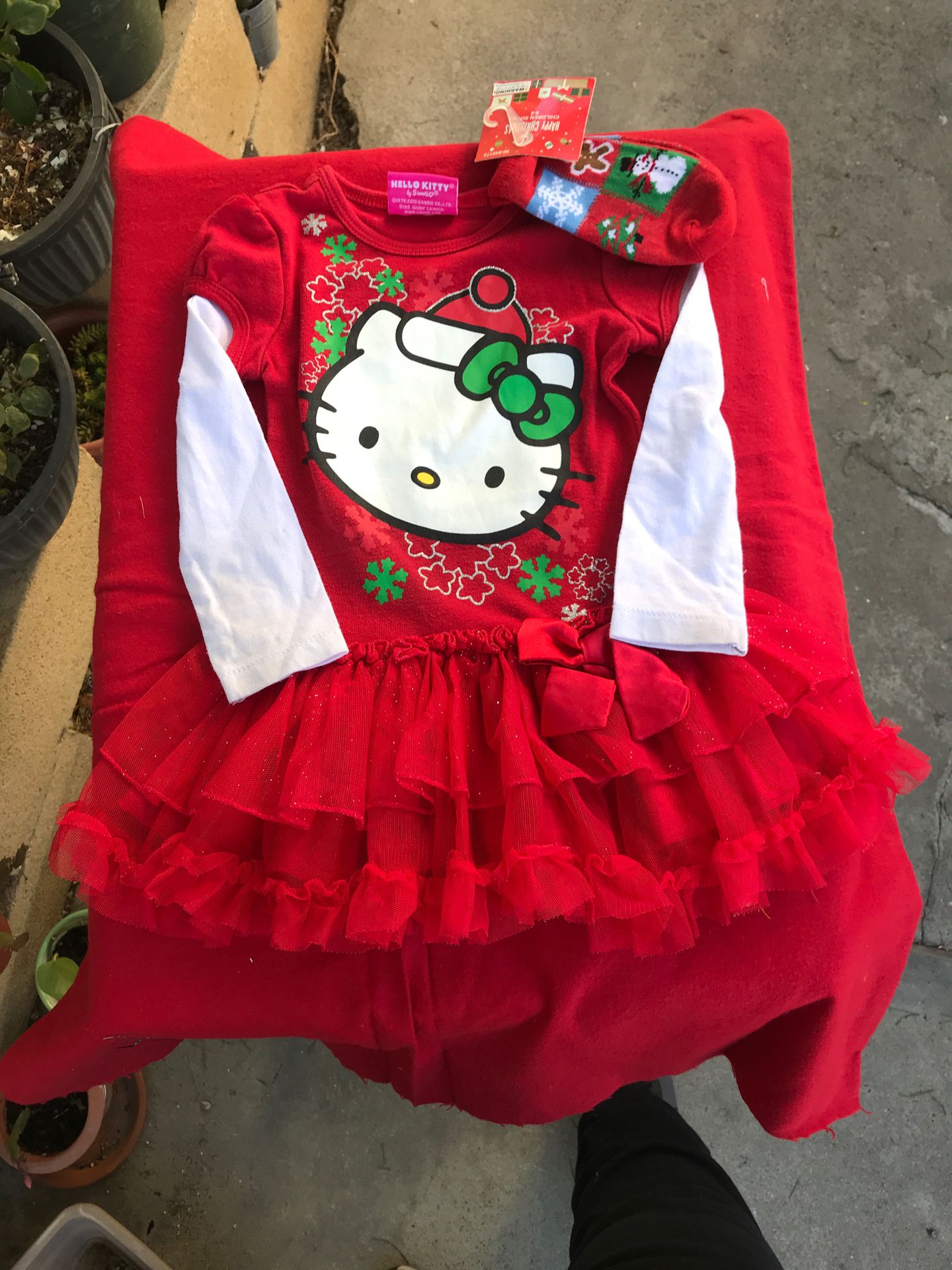 Christmas Sanrio hello kitty baby dress