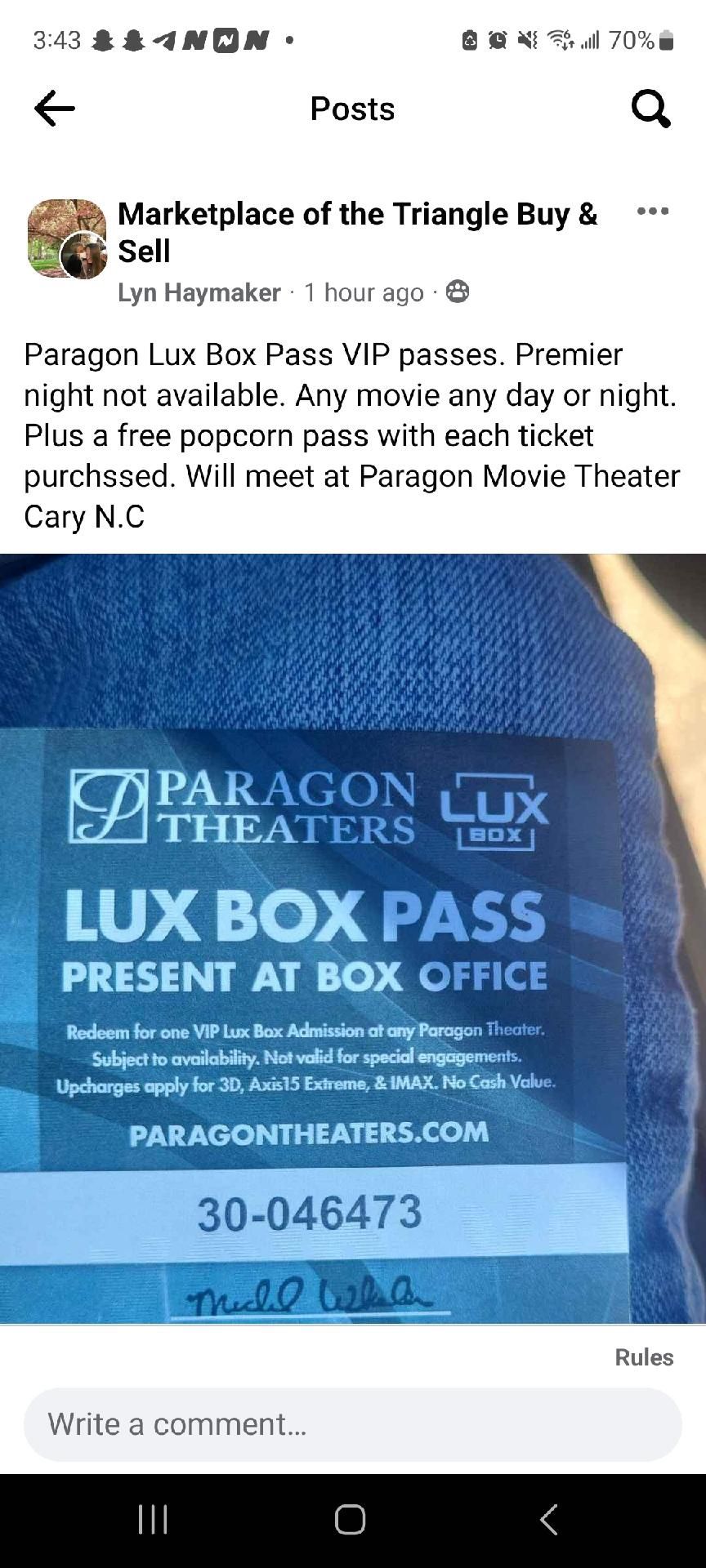 5.00 Movie Pass