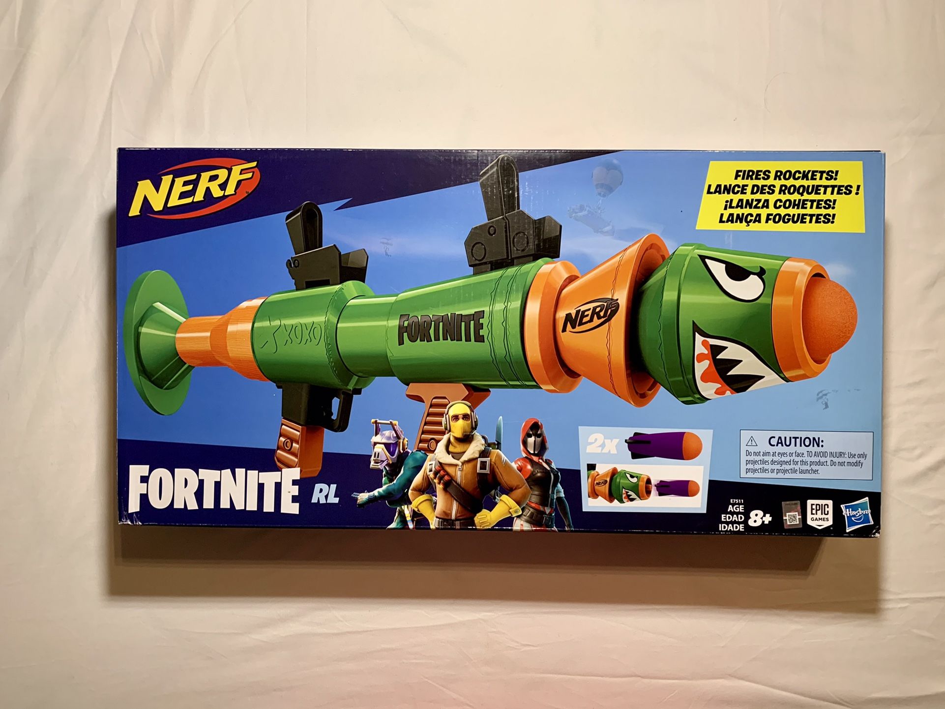 NERF Fortnite RL Blaster Foam Dart Rocket Launcher Gun New/Sealed